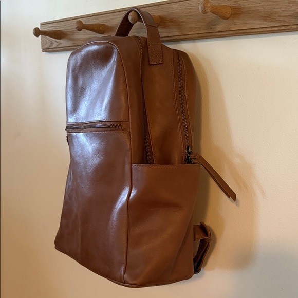 Able Tan Leather Backpack - Picture 6 of 11